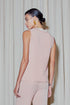 Blusa Colete Listrada Em Tricot